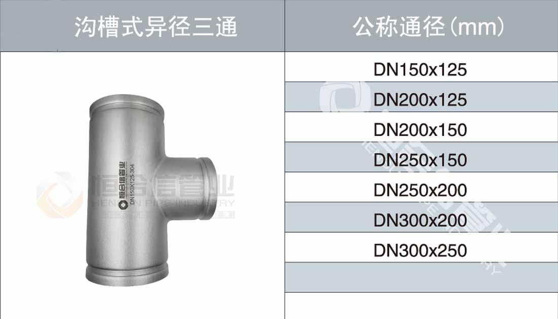 溝槽式異徑三通參（cān）數